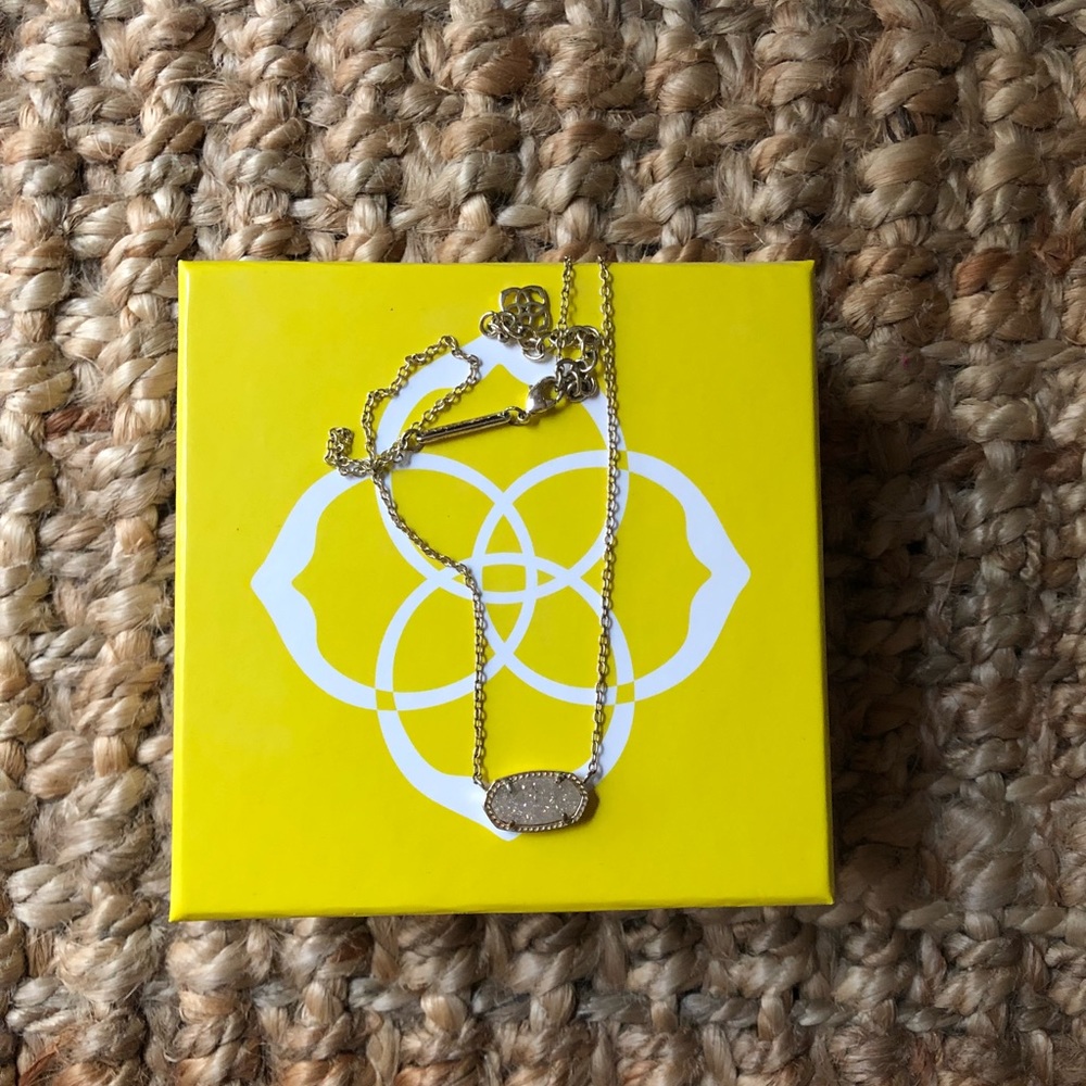 Kendra Scott Iridescent Drusy Gold Necklace